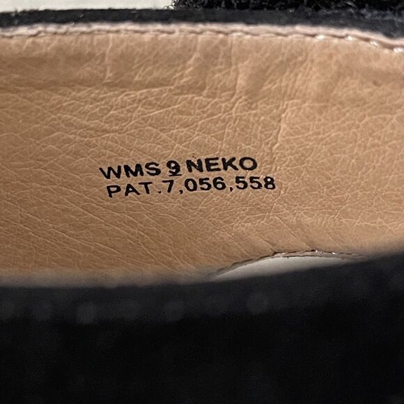 Report Boho Wedge Sandals Womens 9 Utility Espadrilles Black Suede Fringe Shoes - Picture 11 of 12